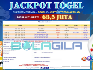 Bukti jackpot BOLAGILA