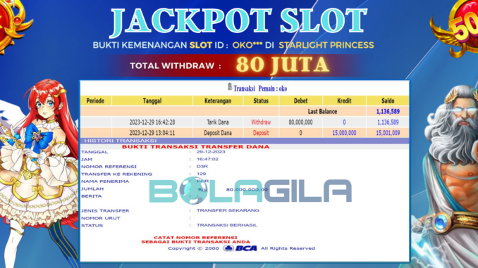 BUKTI JP BOLAGILA #586